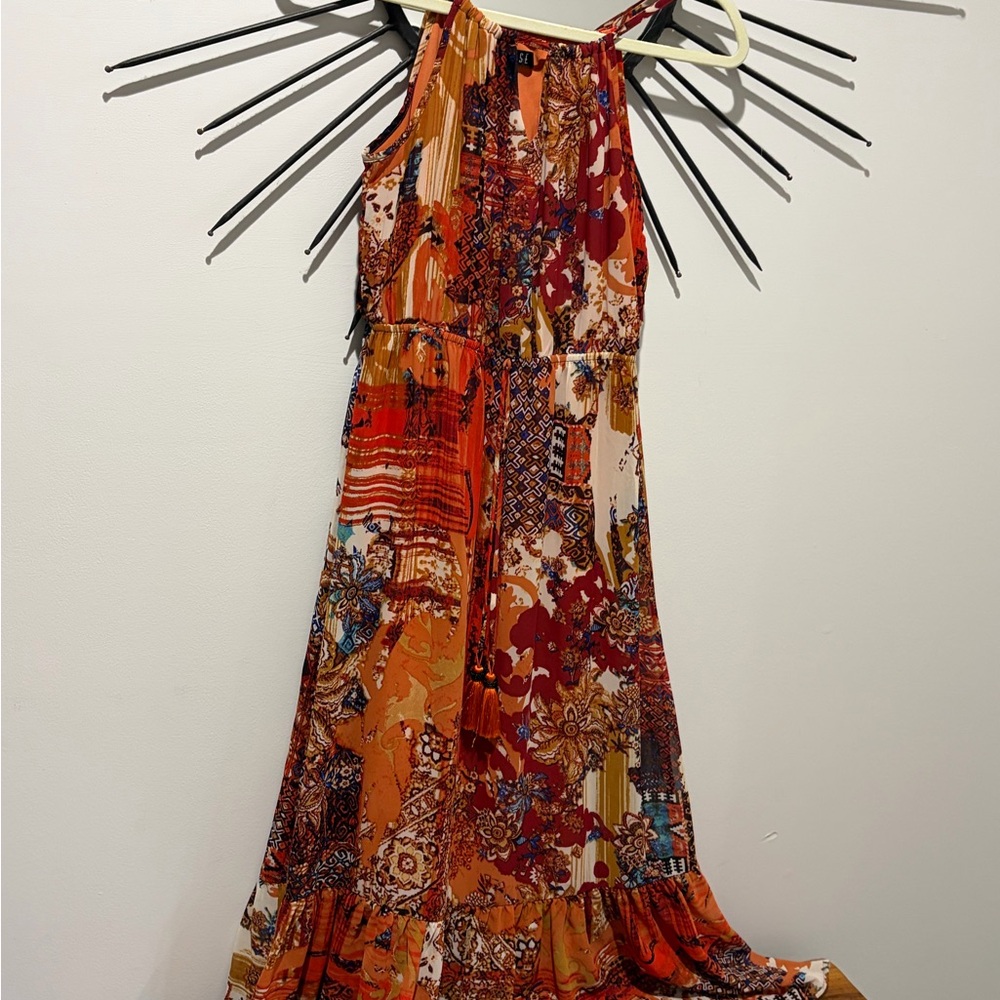 Mlle Gabrielle Vibrant Patchwork Maxi Dress